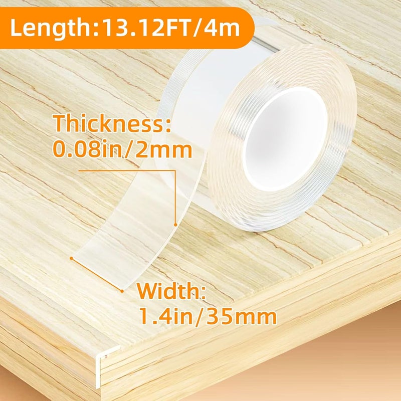 CHENYA 1.4 in x 13.12 FT,Clear Soft Corner Protectors for Furniture Strip,Sharp Edge & Table Bumper,Window Edge,Wall Protector, Soft Corner Guards Safe for Proof,Table Corner Protectors in Family - Image 2